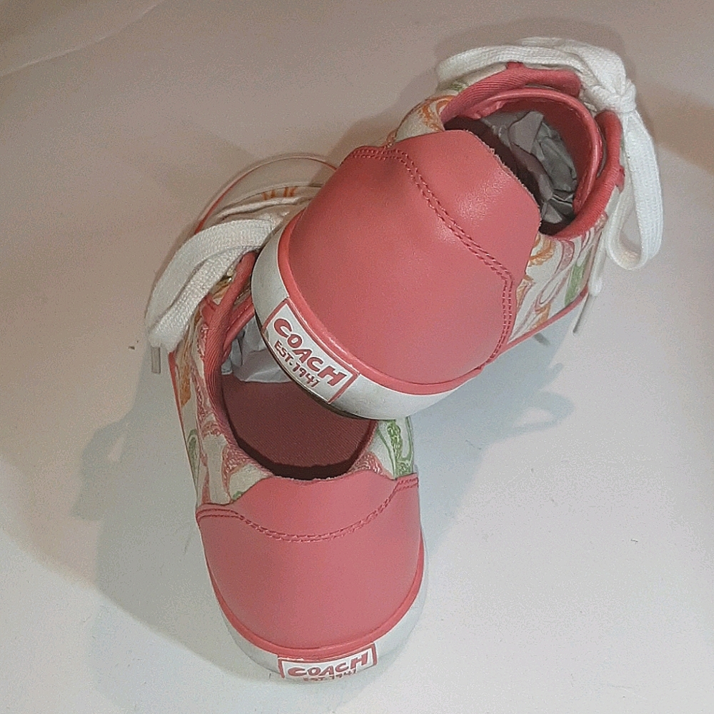 COACH BARRETT SIGNATURE MULTICOLOR LOGO SNEAKERS - Picture 3 of 10